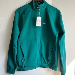Hunter green Figs cobaki Scrub Jacket